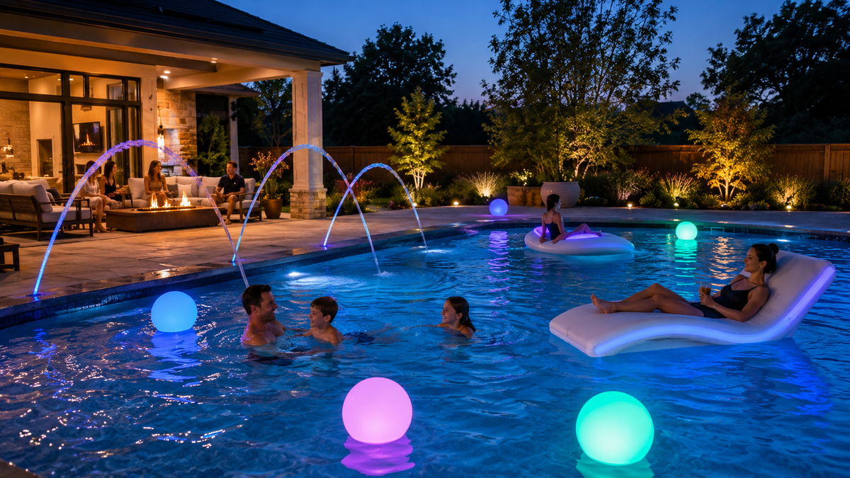 7 Easy Ways to Turn Your Backyard Pool Into a Day-to-Night Oasis