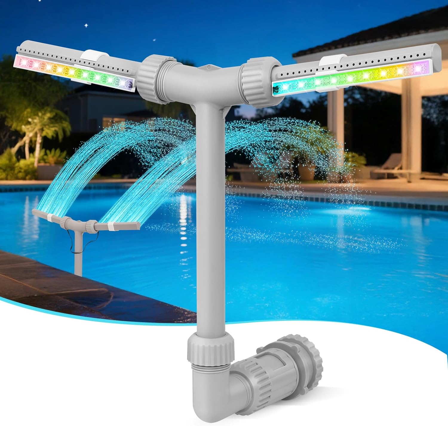 Solar-Powered Pool Fountains