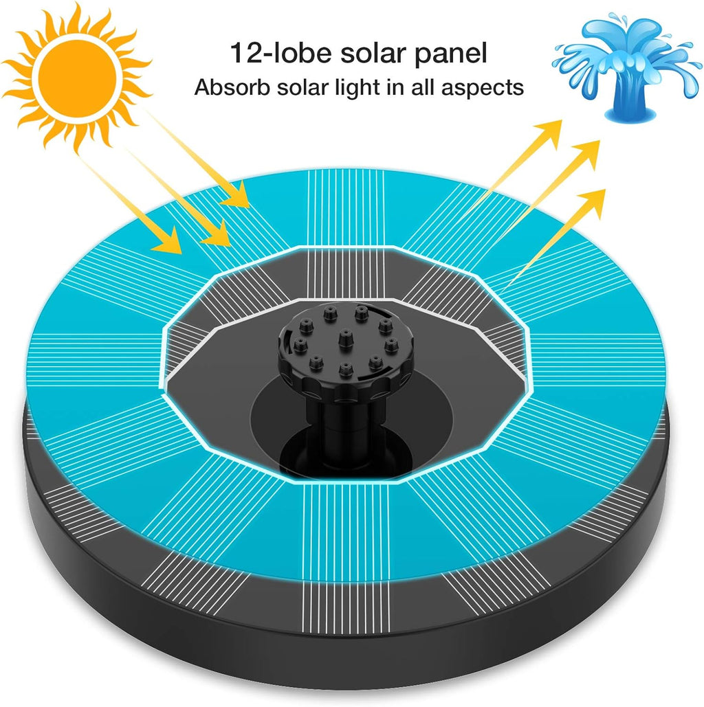Solar-powered fountain Pool/Garden/Bathtub