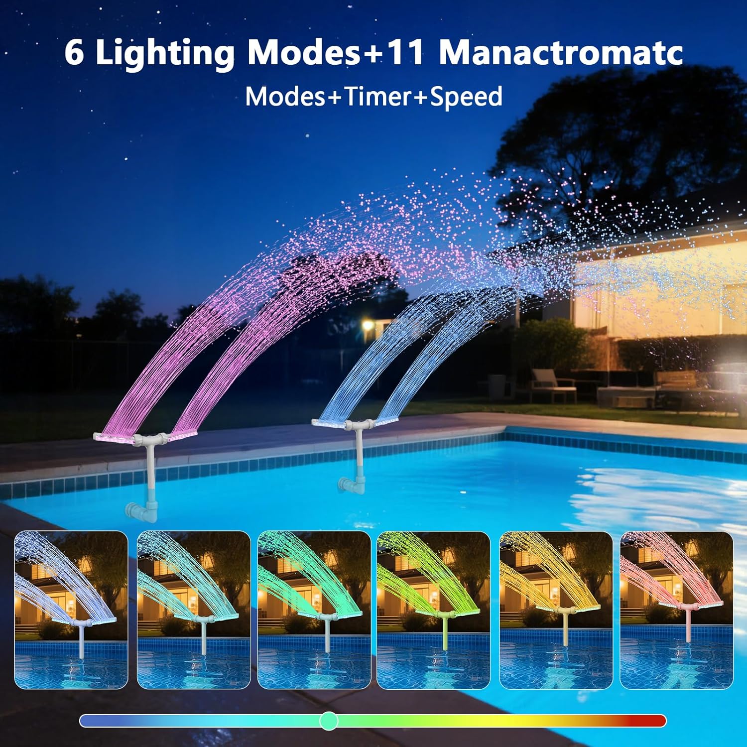 Solar-Powered Pool Fountains