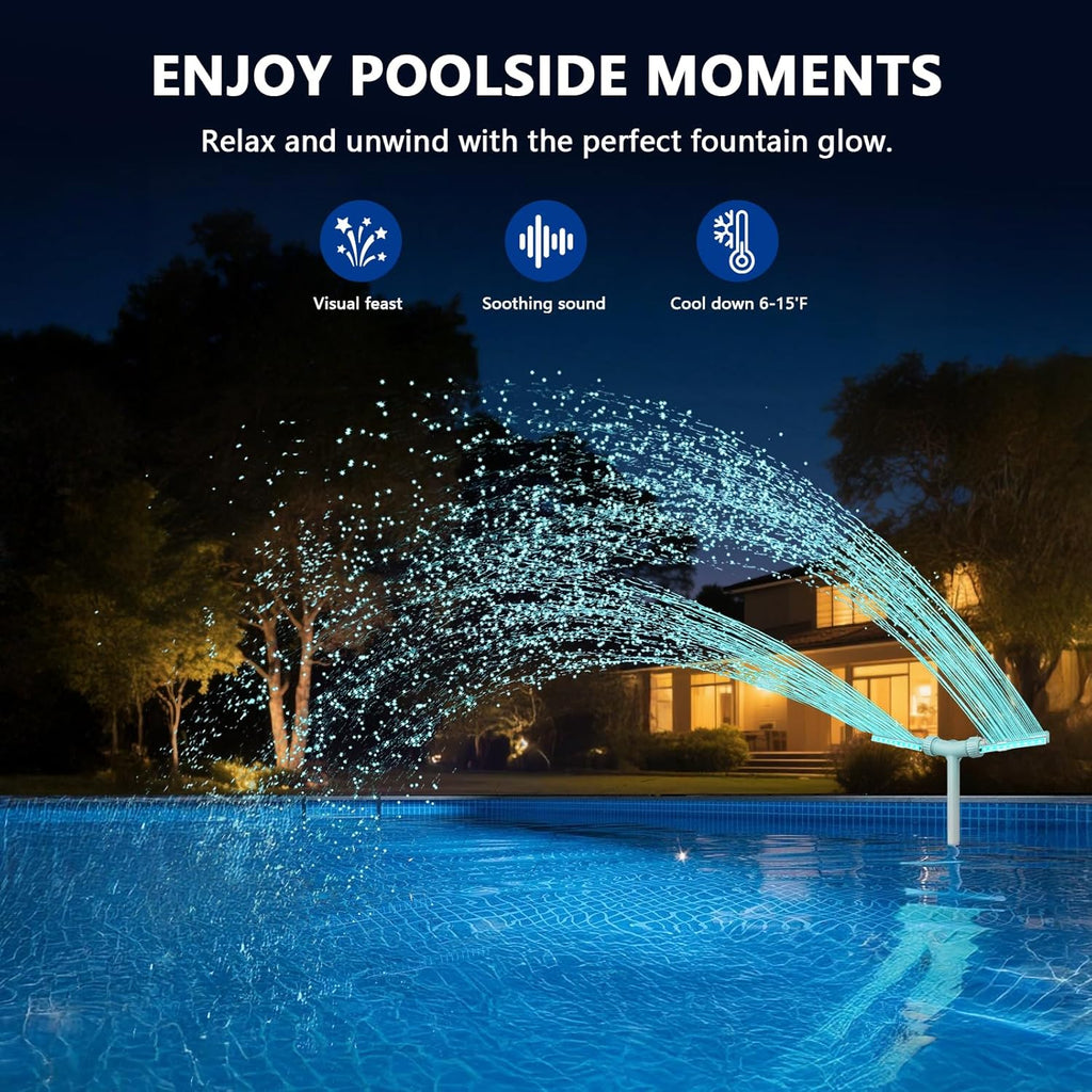 Solar-Powered Pool Fountains