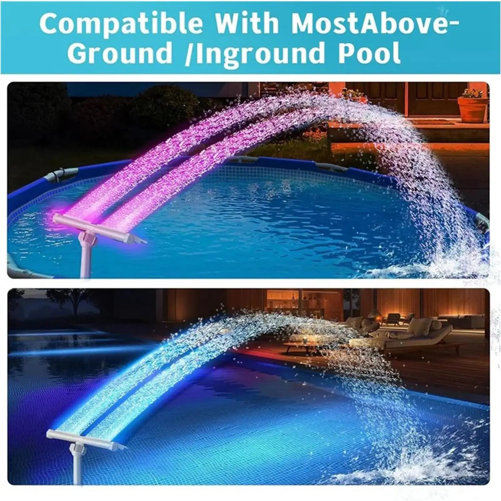 Solar-Powered Pool Fountains