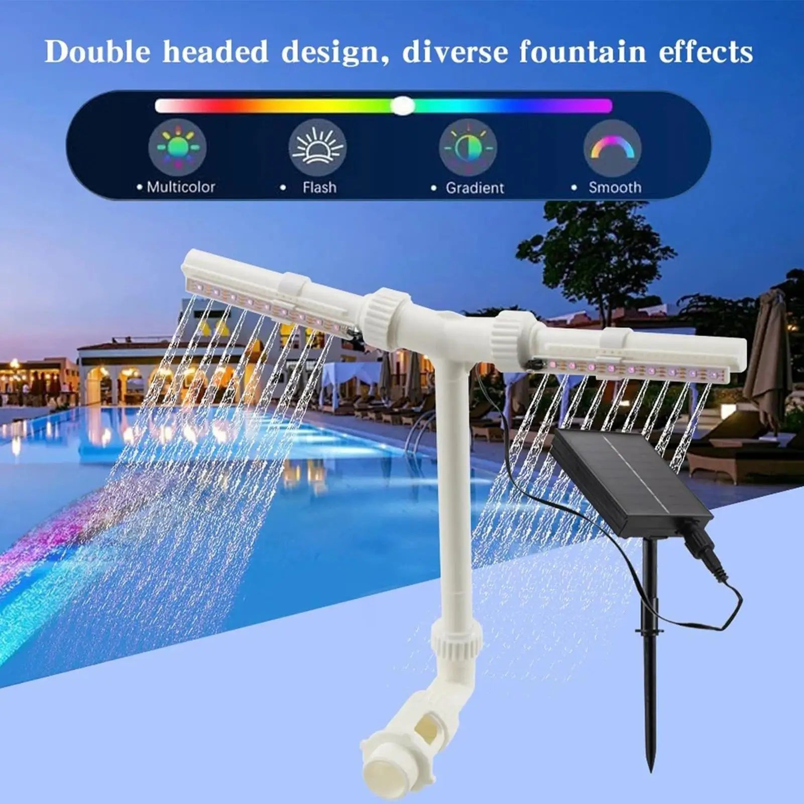 Solar-Powered Pool Fountains