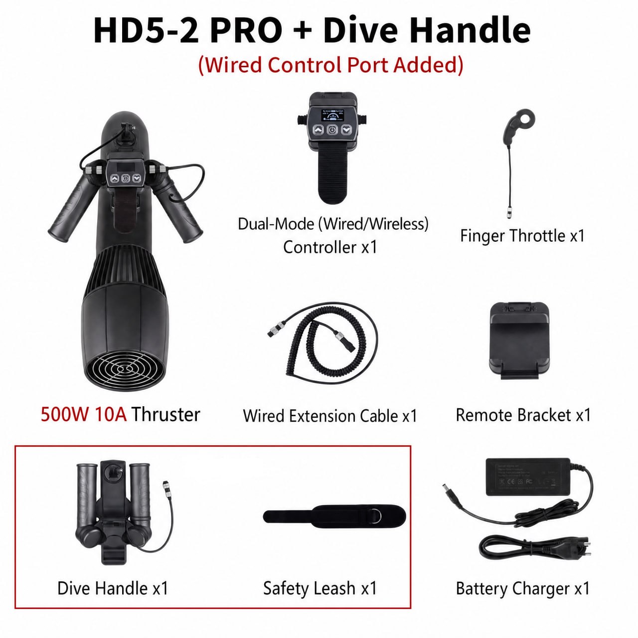 Enhanced 2-in-1 Underwater Scooter