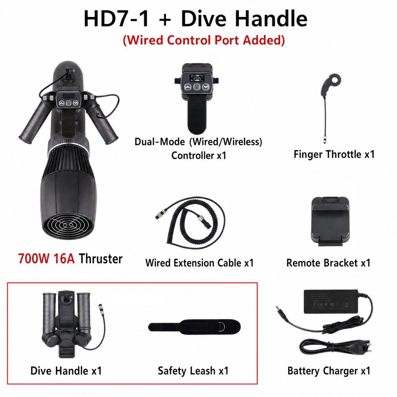 Enhanced 2-in-1 Underwater Scooter